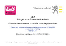 BEA-subsidies certificaat